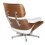 Lounge chair produkt inspirowany projektem C&R Eames biała skóra IDEAL MEBLE