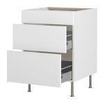 FAKTUM Szafka stojąca z 3 szufladami Abstrakt biały 80cm Ikea