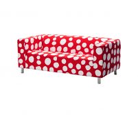 KLIPPAN Sofa dwuosobowa z pokryciem Dottevik czerwonym , IKEA