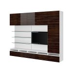 BESTA FRAMSTA TV - kombinacja regałowa, biała, połysk brązowy - IKEA