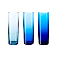 SOLBRÄND szklanka, różne odcienie niebieskiego IKEA