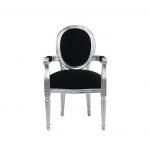 kare design_meble_krzesła i stołki_krzesła_KARE design Krzesło Louis Leaf Velvet srebrne